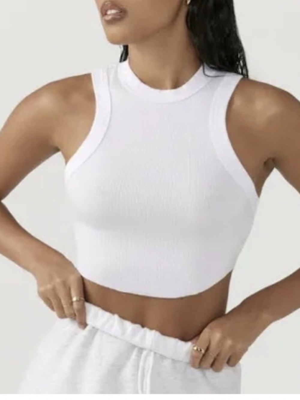 ♡ Joah Brown The Body Tank White